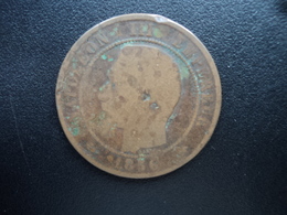 FRANCE : 10 CENTIMES  1856 A    F.133 / G.248 / KM 771.1   B+ / B - 10 Centimes