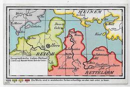 CPA Surréalisme Carte Maps Satirique Lituanie Pologne Croatie Non Circulé - Landkarten