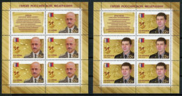 Russia 2018 - 2 Sheetlet Heroes Russian Federation Military Famous People Award Medal History Stamps MNH Mi 2535-36 - Hojas Completas