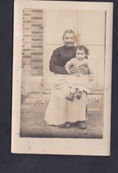 Carte Photo Genelogie Grand Mere Et Petite Fille Correpondance De Maizieres à Ay Marne - Genealogia