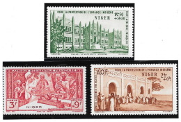 Niger 1942 - Poste Aérienne N° PA 6, 7, 8  Neuf  * - Unused Stamps