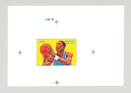 Eritrea 1996 Olympics Basketball 1v Unissued Design Chromalin Essay - Erythrée