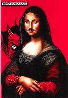 CPM Joconde Mona Lisa Jihel Tirage Signé 30 Exemplaires Numérotés Signés Diable Krampus - Paintings