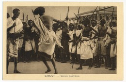 CPA - DJIBOUTI - Danses Guerrières - Gibuti