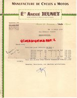 39- DOLE- FACTURE ETS. ANDRE JEUNET-MANUFACTURE CYCLES MOTOS- VELO - AVENUE DE BESANCON- 1957 - Transport