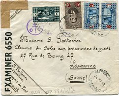 GRAND LIBAN LETTRE CENSUREE DEPART BEYROUTH 24 XI 42 POUR LA SUISSE - Covers & Documents