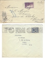 1939 And 1940- 2 Covers  From Argentina  To Paris - Briefe U. Dokumente