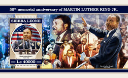 Sierra Leone. 2018 50th Memorial Anniversary Of Martin Luther King Jr. (201b) - Martin Luther King