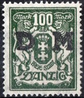 DANZICA, DANZIG, ANTICHI STATI, STEMMI, COAT OF ARMS, 1923, FRANCOBOLLI NUOVI (MLH*)   Michel D37    Scott O37 - Dienstzegels