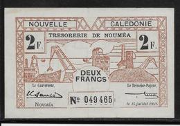 Nouvelle Calédonie - 2 Francs - 29-3-1943 - Pick N°56 - SUP - Autres - Océanie