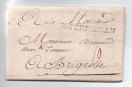 1757 - LETTRE De PERPIGNAN (PYRENEES ORIENTALES) Avec MP LENAIN N° 4 - 1701-1800: Vorläufer XVIII