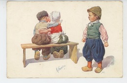 ENFANTS - Jolie Carte Fantaisie Viennoise Enfants Signée FEIERTAG - B. K. W. I 887-4 - Feiertag, Karl