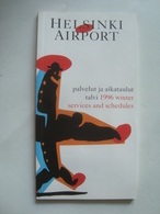HELSINKI AIRPORT. 1996 WINTER SERVICES AND SCHEDULES - FINLAND, 1996. - Autres & Non Classés