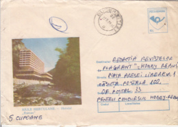70992- BAILE HERCULANE ROMAN HOTEL, TOURISM, COVER STATIONERY, 1993, ROMANIA - Hotel- & Gaststättengewerbe