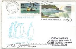 ESTADOS UNIDOS USA ENTERO POSTAL NIAGARA DESDE EL BUQUE USGC POLAR STAR  DEEPFREEZE 98 ANTARTIDA - Polar Ships & Icebreakers