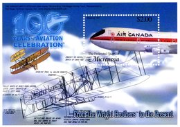 Micronesia  -  Centenaire D'Aviation  -  Orville & Wilbur Wright - Boeing 747  -  1v  MS Neuf/Mint/MNH - Airplanes