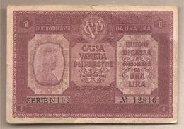 Italia - Buono Di Cassa Da 1 Lira Circolato P-M4 - 1915 - Occupazione Austriaca Di Venezia