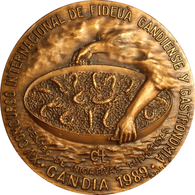 ESPAÑA. MEDALLA DEL XV CONCURSO INTERNACIONAL DE FIDEUA. GANDÍA 1989. ESPAGNE. SPAIN MEDAL - Professionali/Di Società