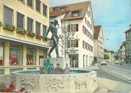 Frauenfeld - Rathausplatz Mit Säherbrunnen          Ca. 1970 - Frauenfeld