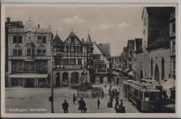 Reutlingen - Marktplatz, Strassenbahn Einingen, Kaffee-Geschäft, Belebt - Reutlingen