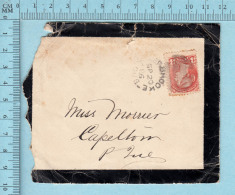 Canada  -  Envelope Mortuaire , # 37, Cover Sherbrooke 1886 To Capleton - Briefe U. Dokumente