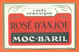 étiquette Ancienne Vin De Table Rosé D'anjou Cuvée Veronique J Besombes à Saint Florent - Vino Rosado