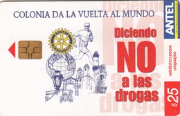 URUGUAY - NO A Las Drogas, TC 374a, 25 $ , Tirage 200.000, Used - Uruguay