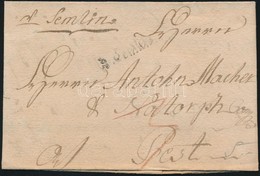 1789 Portós Levél / Cover With Postage Due 'v. Semlin' - Pest - Altri & Non Classificati