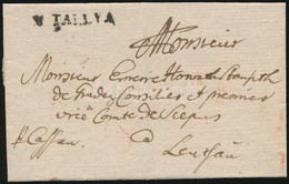 1798 Levél Kassán át L?csére / Cover Through Kassa To L?cse 'V.TALLYA' (Gudlin 500 P) - Andere & Zonder Classificatie