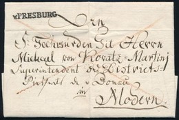 1824 Franco Levél Hátoldali 2kr Portóval 'v.PRESBURG' - Modern Certificate: Czirók - Other & Unclassified