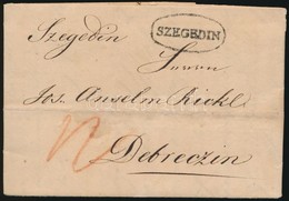 1828 Portós Levél Teljes Tartalommal / Unpaid Cover With Full Content 'SZEGEDIN' - Debreczin - Altri & Non Classificati