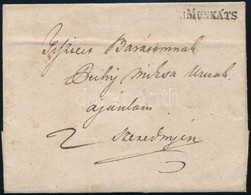 ~1830 Portós Levél / Unpaid Cover 'v.MUNKÁTS' - Szerednye - Other & Unclassified