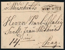 1833 Portós Levél / Unpaid Cover 'WERSCHETZ' - Prag - Sonstige & Ohne Zuordnung