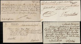 1837-1848 4 Db Levél / 4 Covers 'Szoboszló', 'SZOMBATHELY', 'SZIGETHVÁR', 'GR. SZIGETH' - Altri & Non Classificati