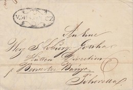 1841 Portós Levél / Cover With Postage Due 'V.MISKÓLCZ' - Pohorella - Altri & Non Classificati