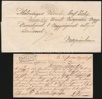 1841 2 Db Levél Fekete és Nem Katalogizált Zöld 'MARTZALY' Bélyegzéssel / 2 Covers With Black And Green 'MARTZALY', The  - Altri & Non Classificati