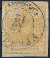 O 1850 1kr HP I. 'EPERJ(ES)' (hajtás / Crease) - Altri & Non Classificati