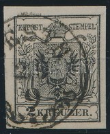 O 1850 2kr MP IIIb Mélyfekete / Deep Black '(P)ESTH' Certificate: Strakosch - Other & Unclassified