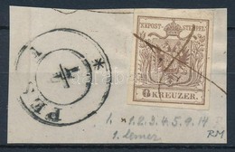 1850 6kr Kézi érvénytelenítéssel / With Handwritten Cancellation 'PEST' - Altri & Non Classificati