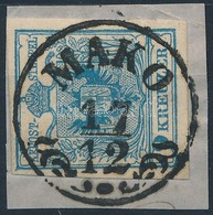 1850 9kr MP III Kék / Blue 'MAKO' Certificate: Babor - Altri & Non Classificati
