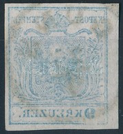 O 1850 9kr HP I. Sötétszürkéskék / Dark Grey Blue, Gépszínátnyomat / Machine Offset 'GÜNS' Certificate: Steiner - Altri & Non Classificati