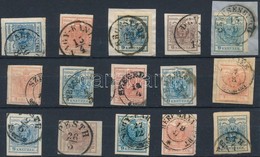 O 1850 15 Db Bélyeg Szép/olvasható Bélyegzésekkel / 15 Stamps With Nice/readable Cancellations - Altri & Non Classificati