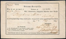 1851 Retour Recepisse 6kr Bélyeggel 'CASCHAU' - 'SZEGEDIN' (??) - 'LEMBERG' - Altri & Non Classificati