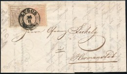 1851 3kr + 6kr HP Levélen / On Cover 'LUGOS' - 'HERRMANNSTADT' - Altri & Non Classificati