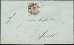 1851 6kr HP I. Levélen / On Cover 'KOMÁROM' - 'PESTH' - Altri & Non Classificati