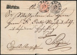 ~1852 3kr + 6kr Levélen / On Cover 'BUTYIN' - Szegedin (Gudlin 300 P) - Altri & Non Classificati