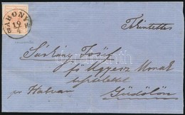 ~1855 3kr MP, Levélen / On Cover 'ABONY B H' Signed: Seitz - Altri & Non Classificati