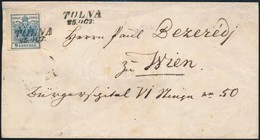 ~1855 9kr MP Lerövidített Levélen / On Shortened Cover 'TOLNA' - 'WIEN' - Altri & Non Classificati