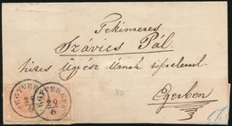 1857 2 X 3kr MP, Levélen / On Cover 'FEGYVERNEK' (Gudlin 80 P) - Altri & Non Classificati