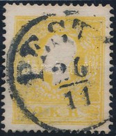 O 1858 2kr I. Típus Centrált, Sötétsárga / Centered, Dark Yellow 'PEST(H)' (Ferchenbauer EUR 540,-) Certificate: Ferchen - Sonstige & Ohne Zuordnung